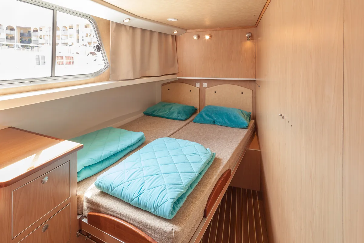 Cabin on 1180-25, a Pénichette 1180 motorboat at Bernburg, Germany