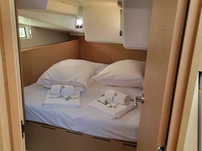 Cabin on Dioniz, a Jeanneau Sun Odyssey 490 sailboat at Grad Biograd na Moru, Croatia