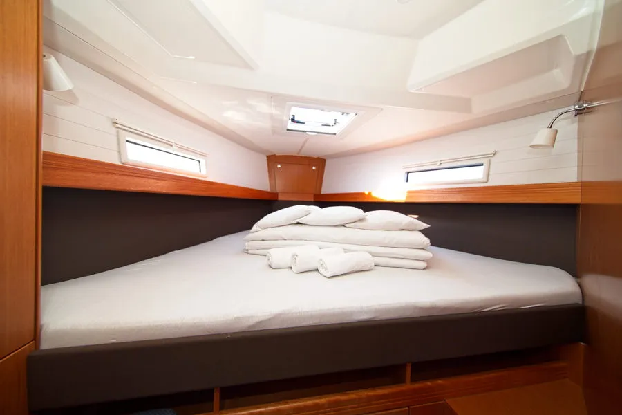 Cabin on MH 64, a Bavaria Cruiser 41 sailboat at Murter, Croatia