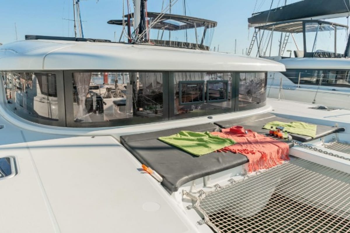 Amici, a Lagoon 42 catamaran at Athens, Greece