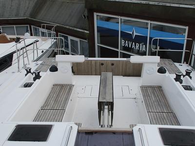 Deck of ONE, a Bavaria C45 sailboat at Fisksätra, Sweden