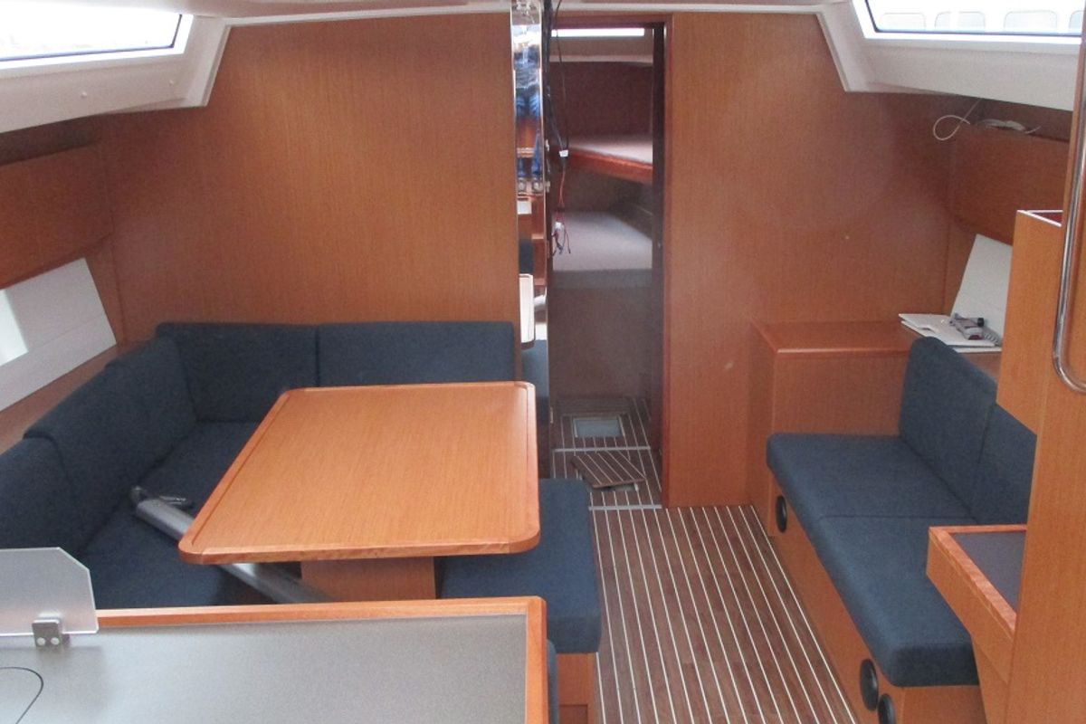 Salon of ONE, a Bavaria C45 sailboat at Fisksätra, Sweden