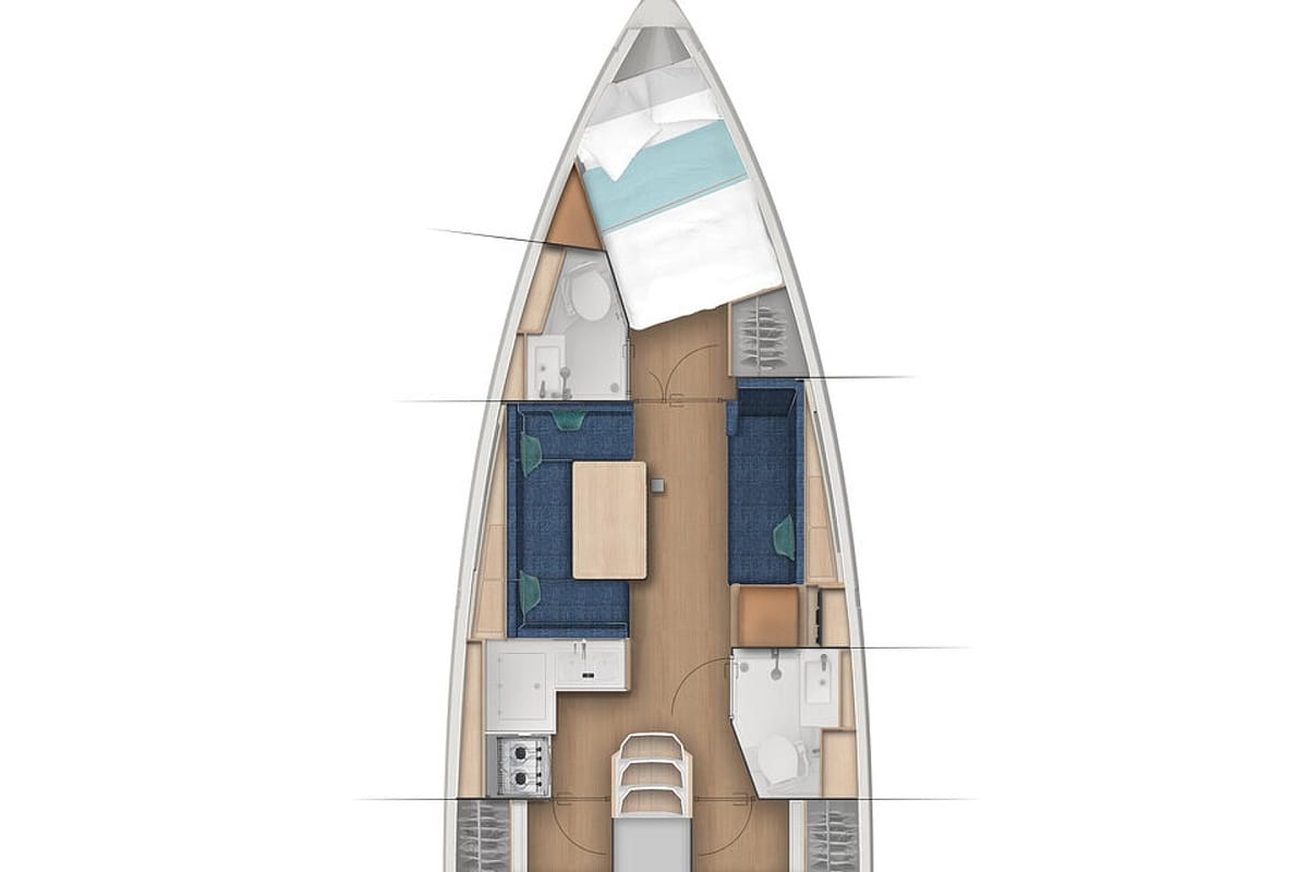 Just Happy, a Jeanneau Sun Odyssey 380 sailboat at Bodrum, Turkey