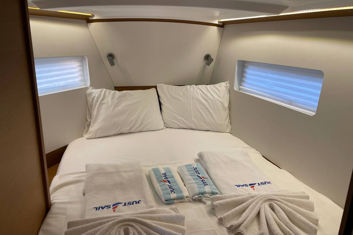Just Happy, a Jeanneau Sun Odyssey 380 sailboat at Bodrum, Turkey