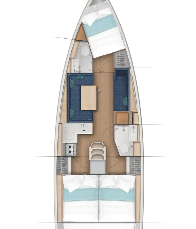 Just Happy, a Jeanneau Sun Odyssey 380 sailboat at Bodrum, Turkey