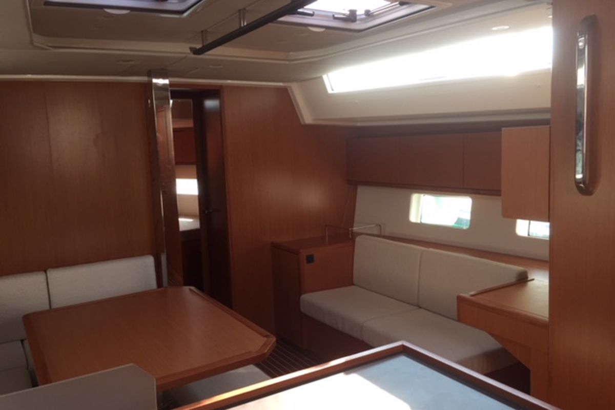 Cabin on Alnair, a Bavaria C45 Holiday sailboat at Salerno, Italy