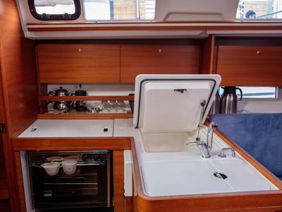 Galley of Lemar, a Dufour 335 Grand Large sailboat at Marmaris, Turkey