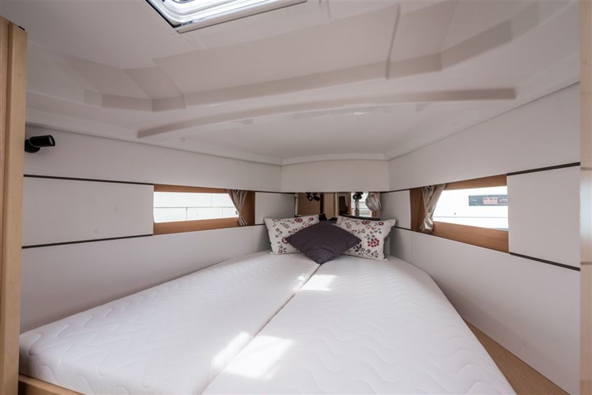 Cabin on Majano, a Beneteau Oceanis 38.1 sailboat at Split, Croatia