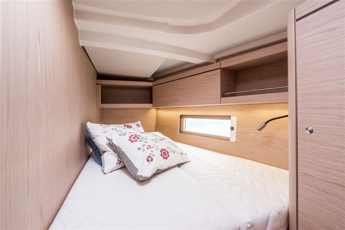 Cabin on Majano, a Beneteau Oceanis 38.1 sailboat at Split, Croatia