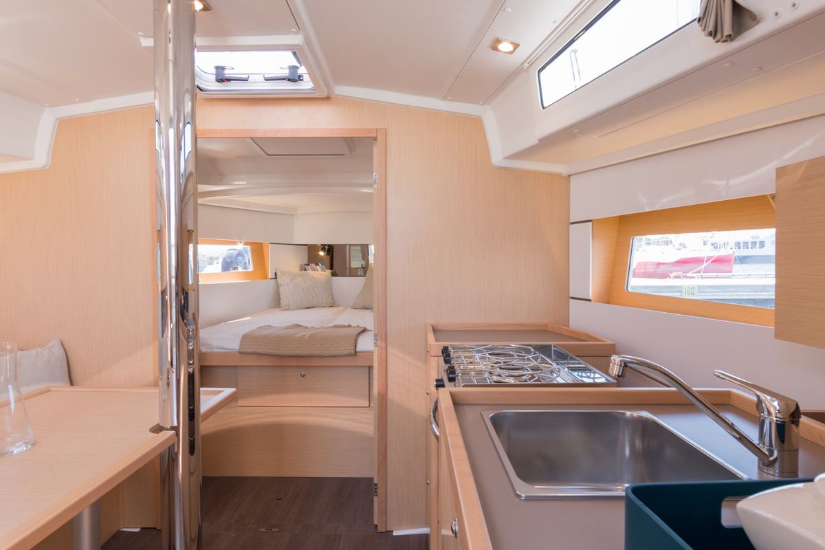 Galley of Majano, a Beneteau Oceanis 38.1 sailboat at Split, Croatia