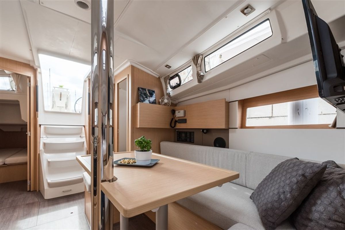 Salon of Majano, a Beneteau Oceanis 38.1 sailboat at Split, Croatia