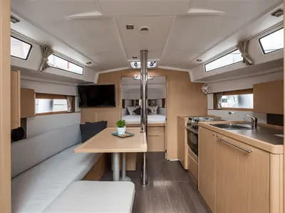 Salon of Majano, a Beneteau Oceanis 38.1 sailboat at Split, Croatia