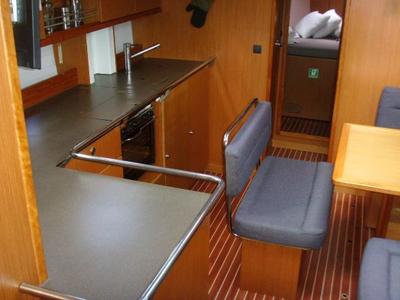 Salon of Patroklos, a Bavaria Cruiser 45 sailboat at Municipal Unit of Lefkada, Greece