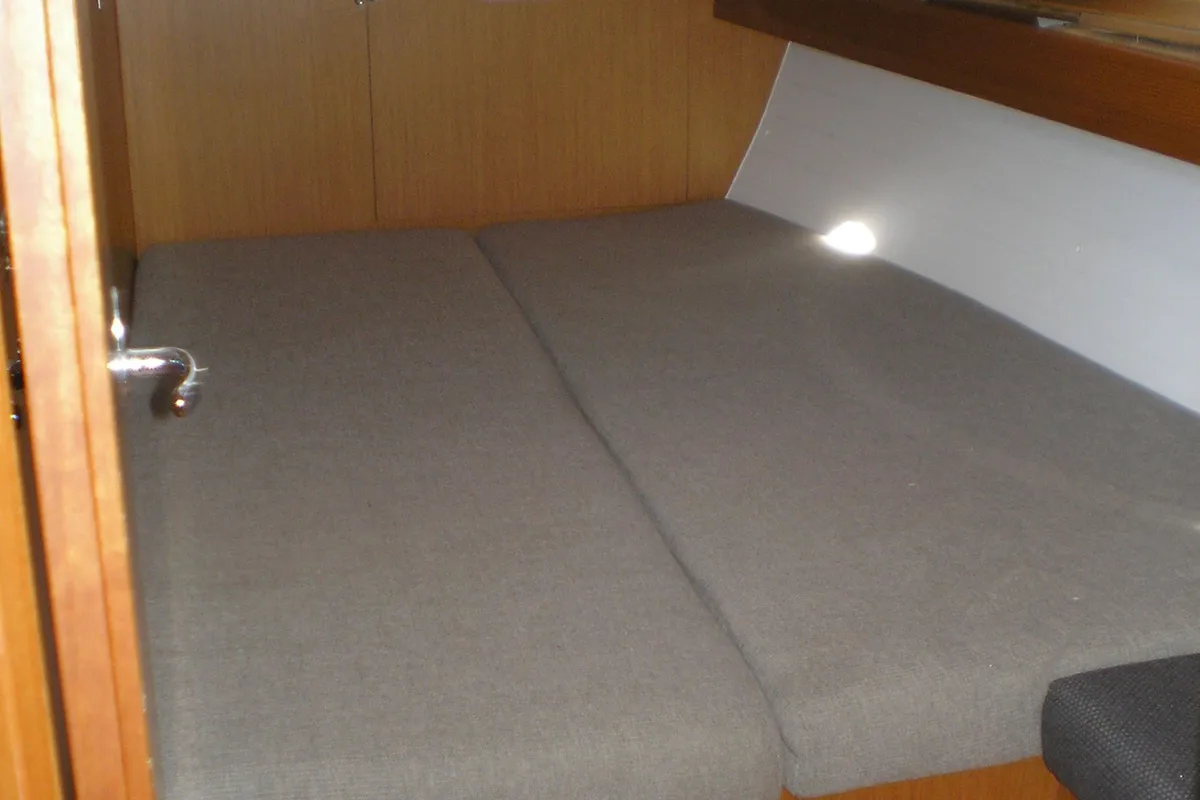 Cabin on Patroklos, a Bavaria Cruiser 45 sailboat at Municipal Unit of Lefkada, Greece