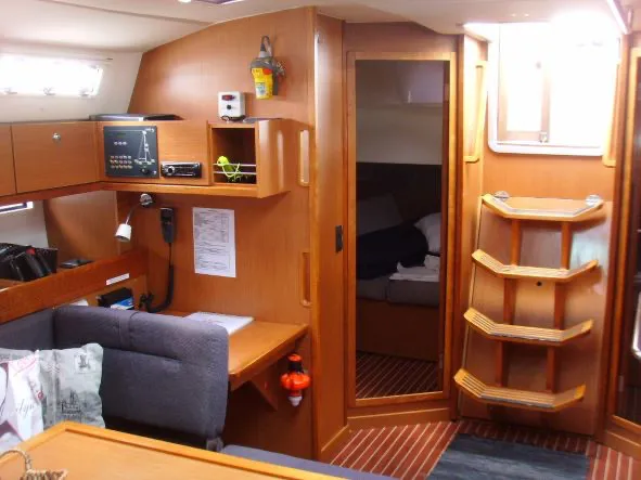 Salon of Patroklos, a Bavaria Cruiser 45 sailboat at Municipal Unit of Lefkada, Greece