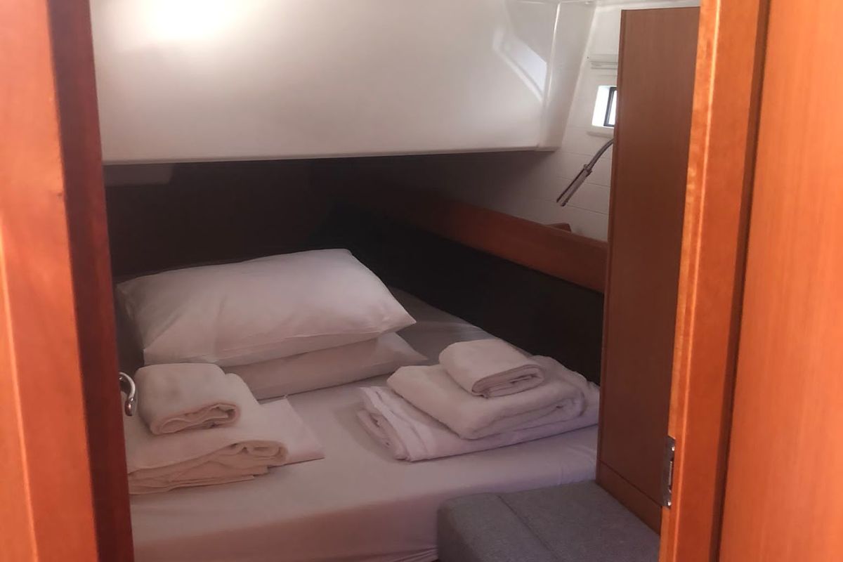 Cabin on Northberry, a Bavaria Cruiser 41 sailboat at Fethiye, Turkey
