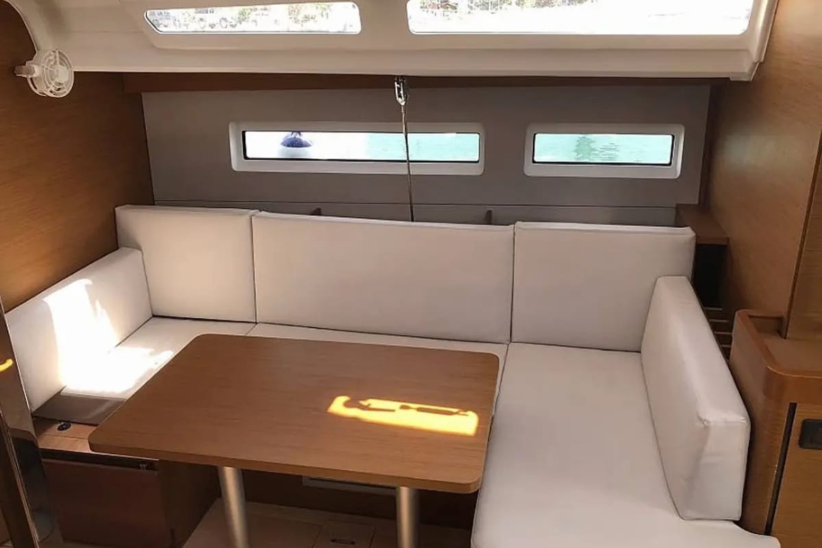 Tikal III, a Jeanneau Sun Odyssey 440 sailboat at Municipal Unit of Lefkada, Greece