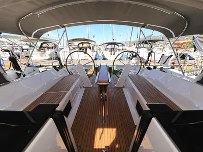 Barcelona, a Hanse Yachts Hanse 388 sailboat at Grad Šibenik, Croatia