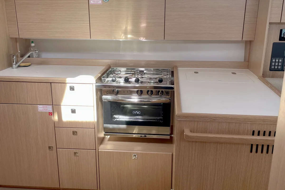 Galley of Levante, a Bavaria C38 sailboat at Palma de Mallorca, Spain