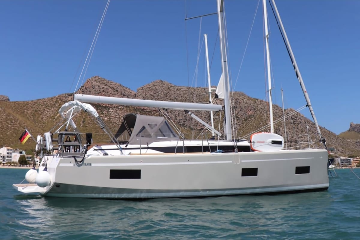 Levante, a Bavaria C38 sailboat at Palma de Mallorca, Spain