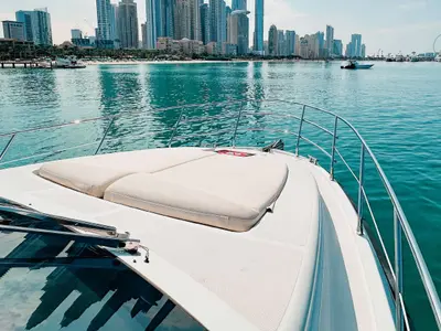 X33, a Azimut Azimut 50 yacht at Dubai Harbour, United Arab Emirates