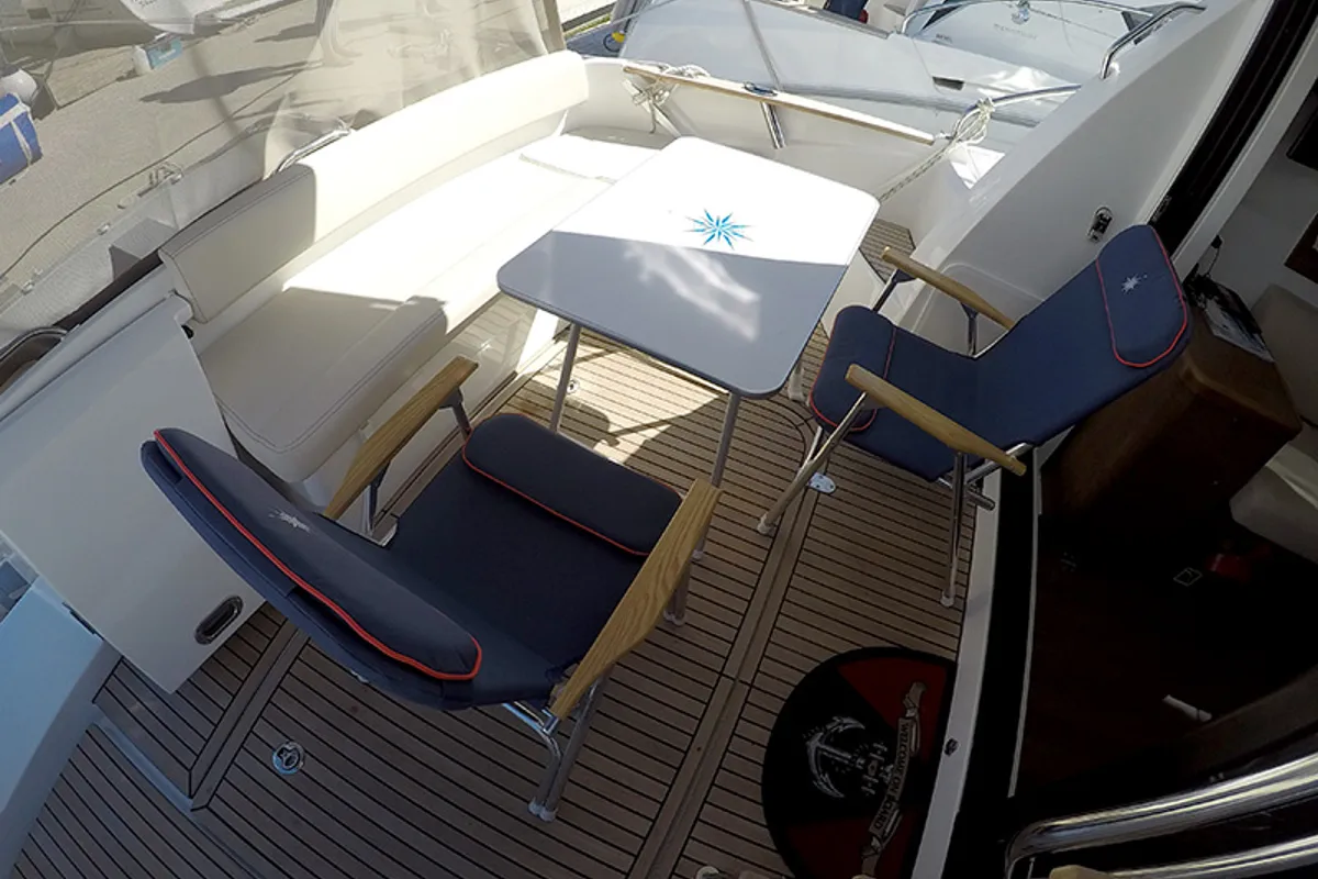 Deck of Capricorn, a Beneteau Antares 36 yacht at Grad Šibenik, Croatia