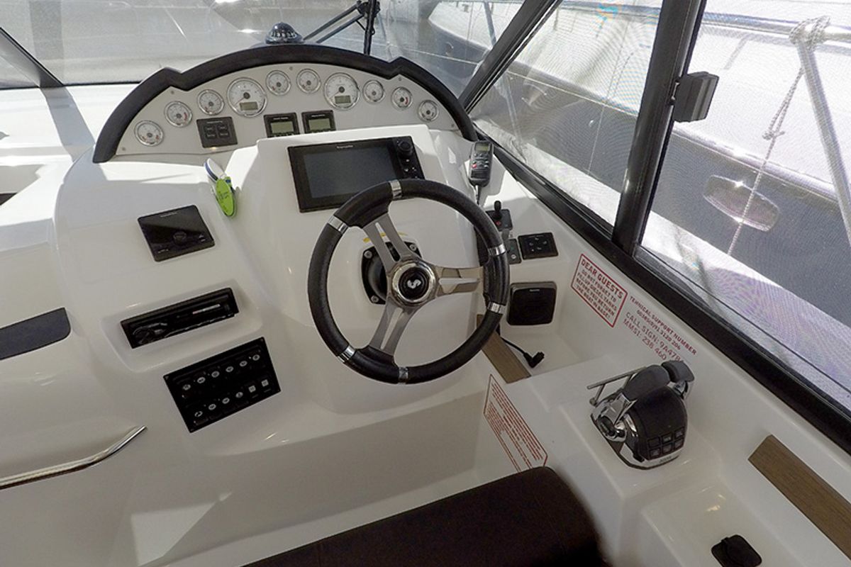 Cockpit of Capricorn, a Beneteau Antares 36 yacht at Grad Šibenik, Croatia