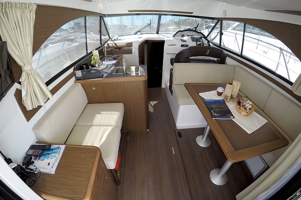 Salon of Capricorn, a Beneteau Antares 36 yacht at Grad Šibenik, Croatia