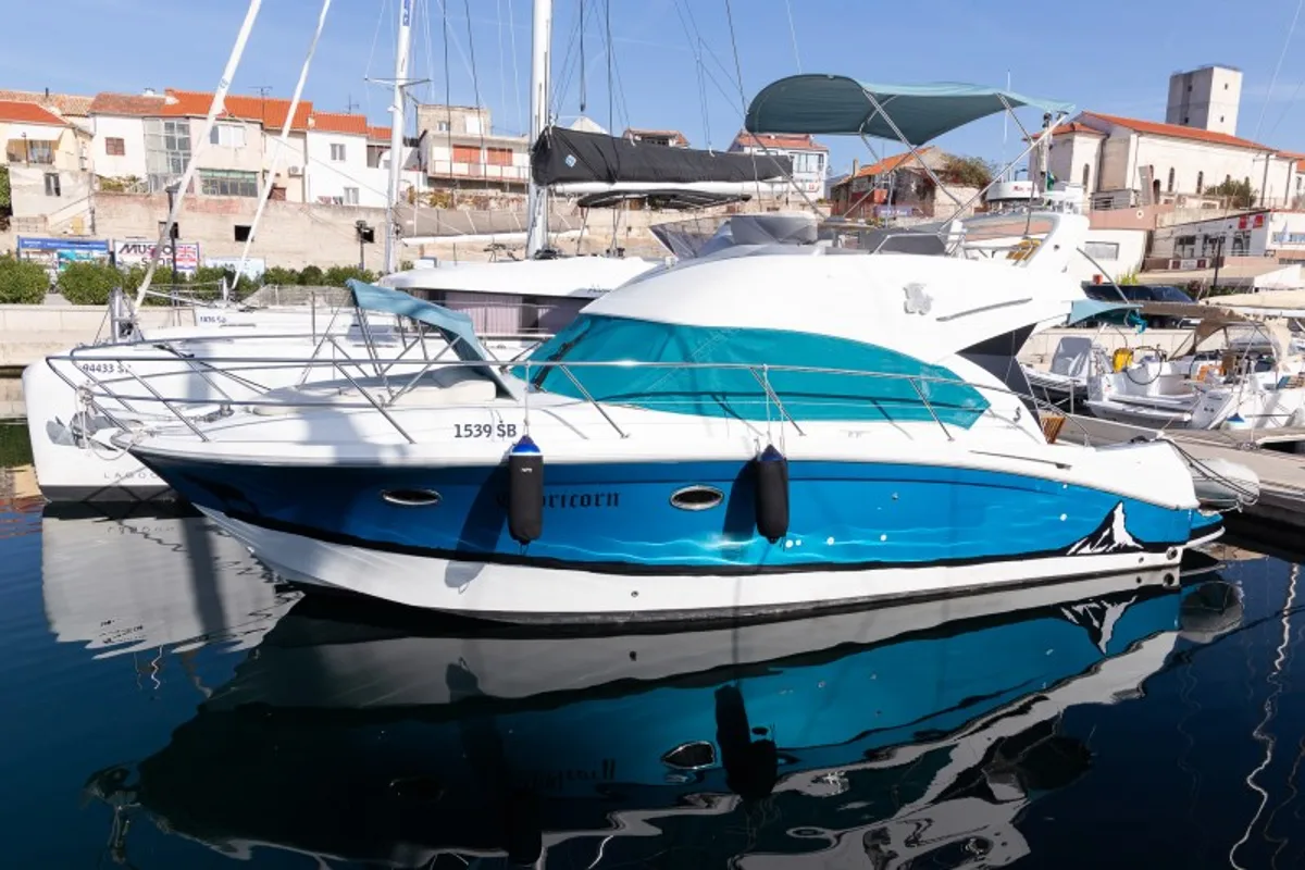 Exterior view of Capricorn, a Beneteau Antares 36 yacht at Grad Šibenik, Croatia