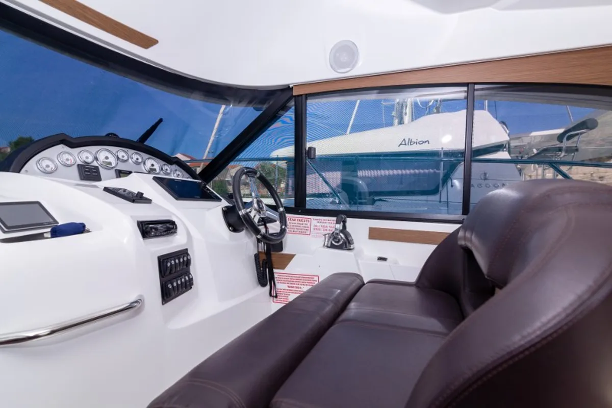 Cockpit of Capricorn, a Beneteau Antares 36 yacht at Grad Šibenik, Croatia