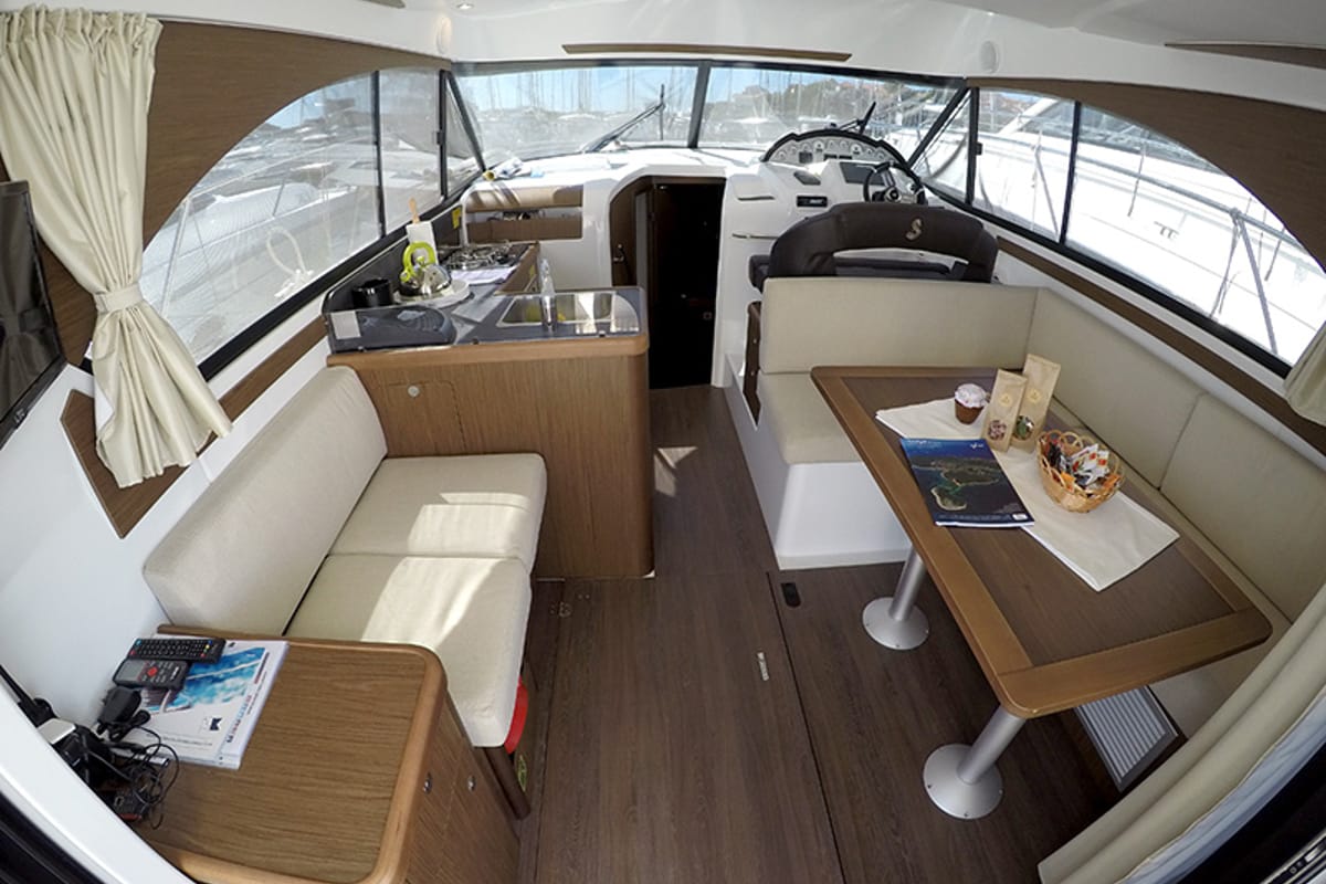 Salon of Capricorn, a Beneteau Antares 36 yacht at Grad Šibenik, Croatia
