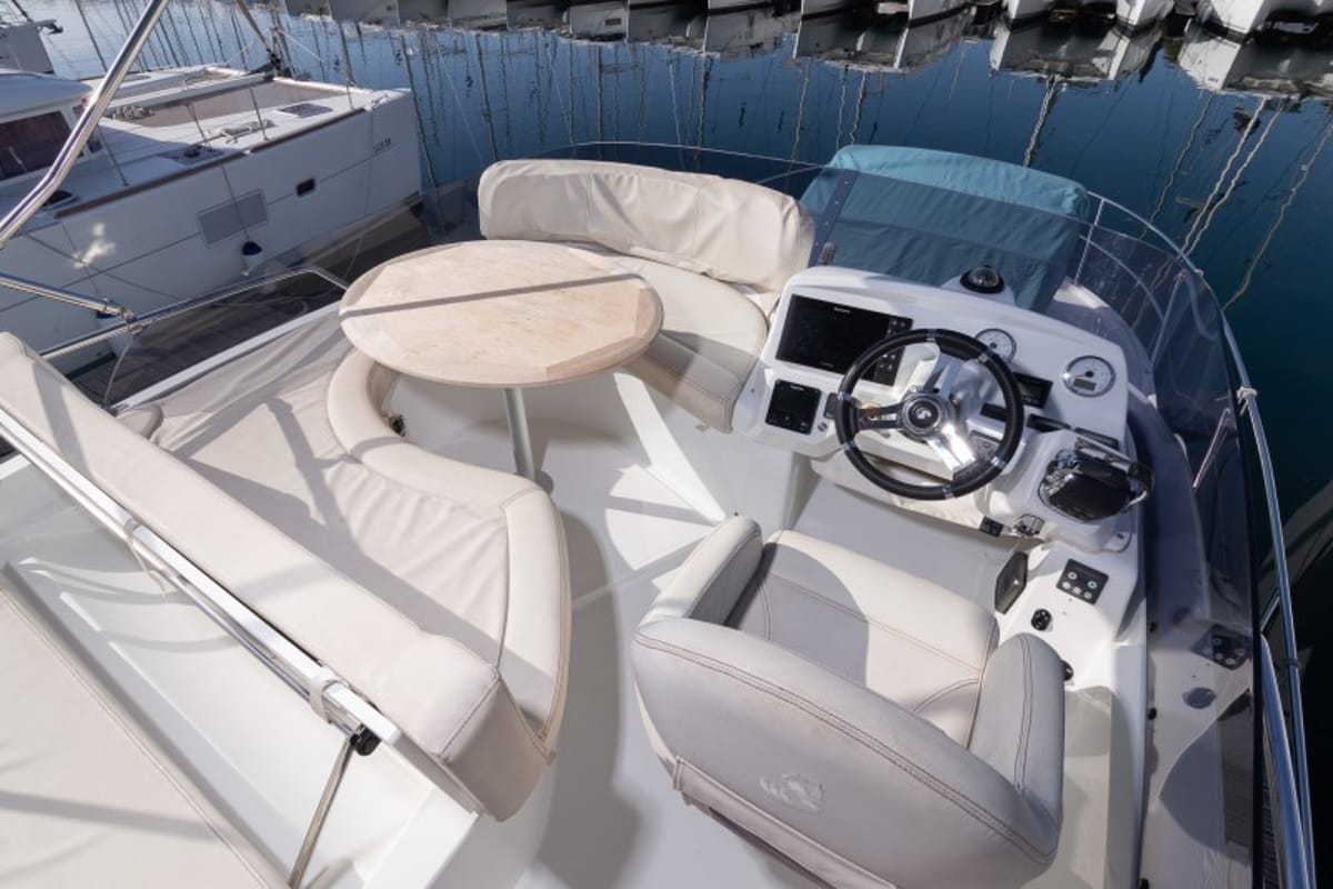 Cockpit of Capricorn, a Beneteau Antares 36 yacht at Grad Šibenik, Croatia