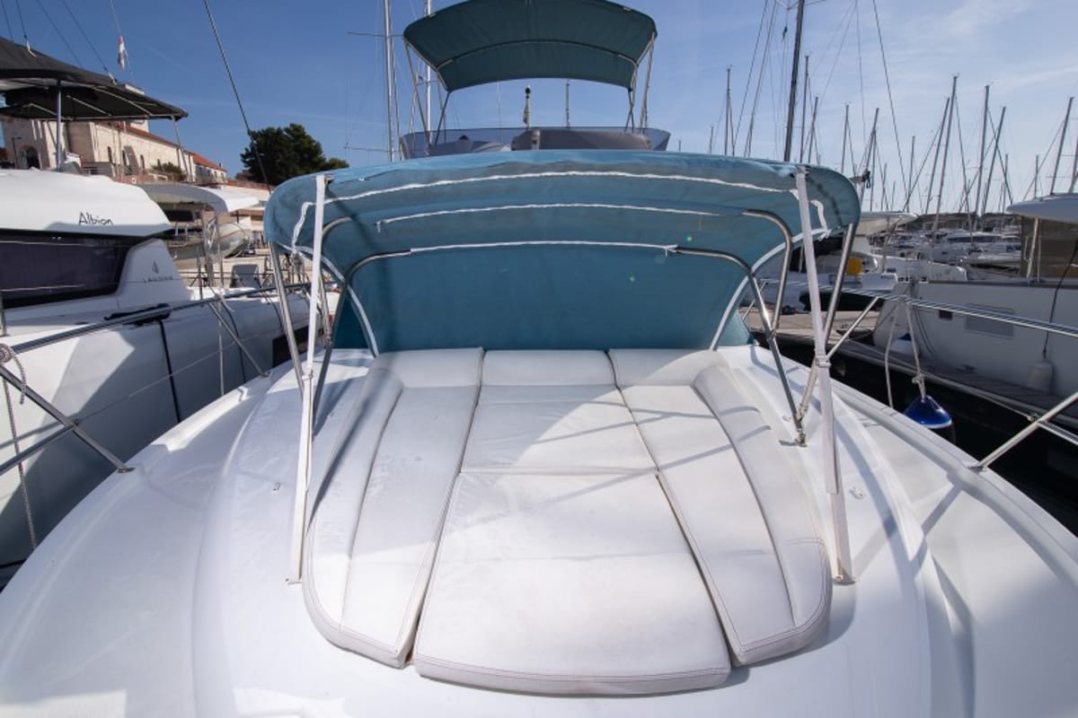 Deck of Capricorn, a Beneteau Antares 36 yacht at Grad Šibenik, Croatia