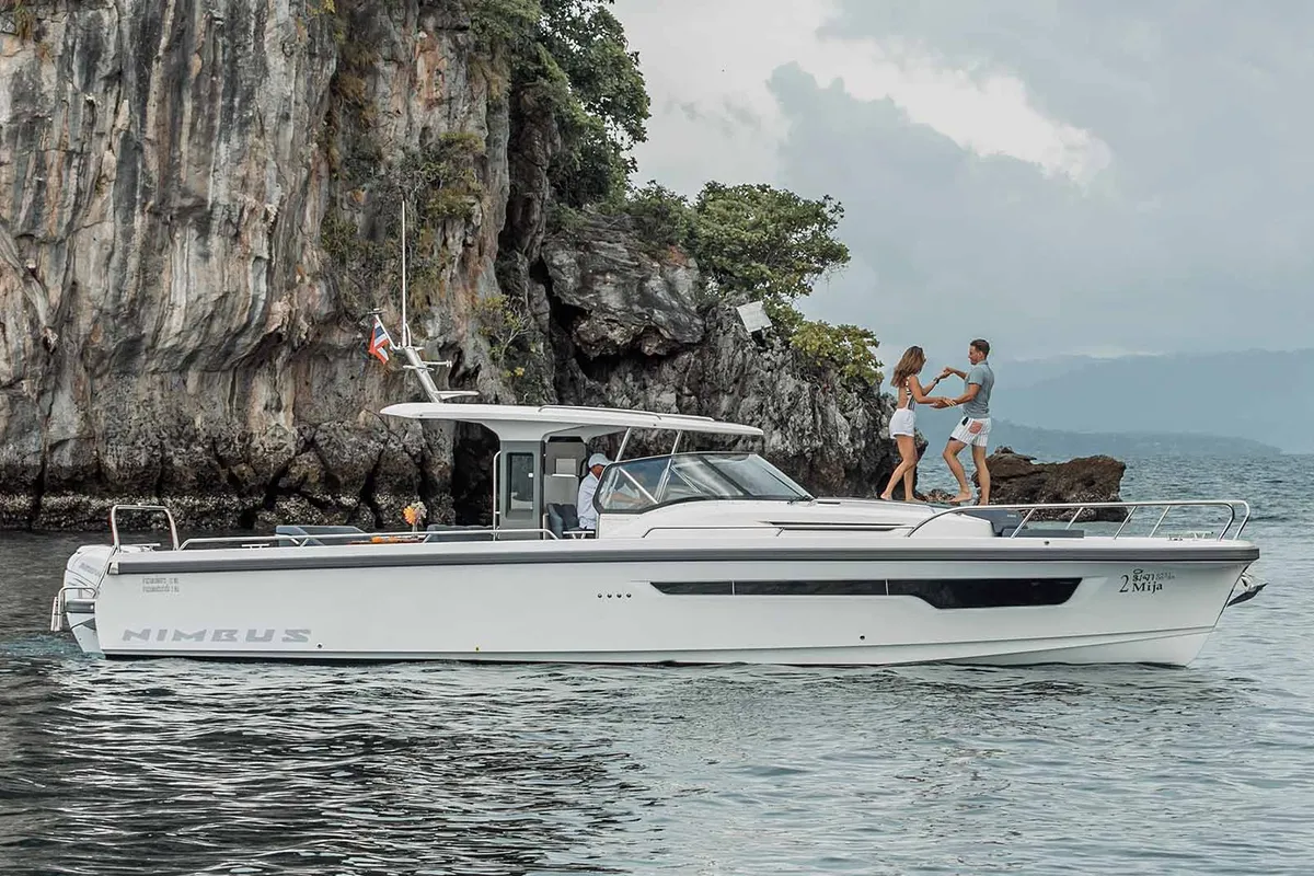 Mija, a Nimbus Nimbus T11 motorboat at Ko Kaeo, Thailand