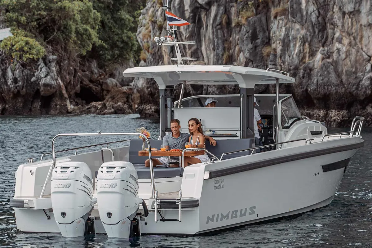 Mija, a Nimbus Nimbus T11 motorboat at Ko Kaeo, Thailand
