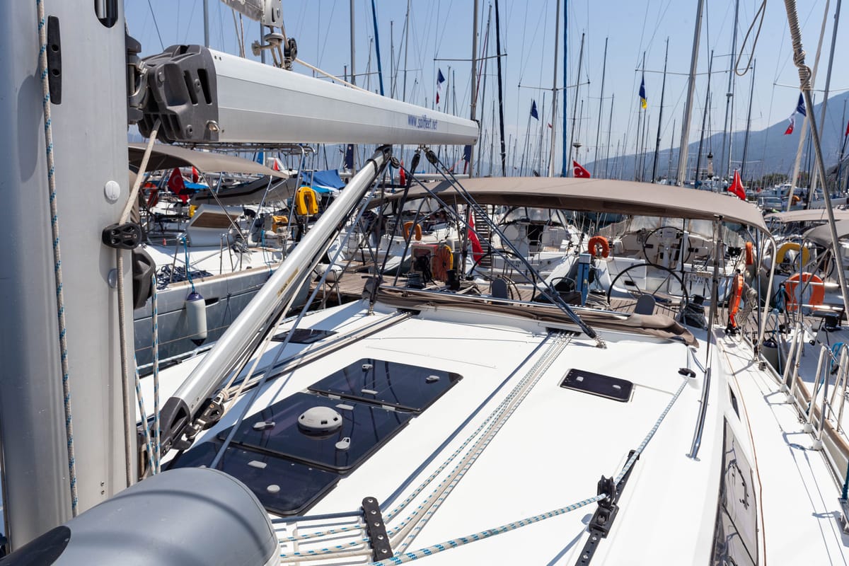 Sail Vega, a Bavaria Cruiser 46 sailboat at Fethiye, Turkey