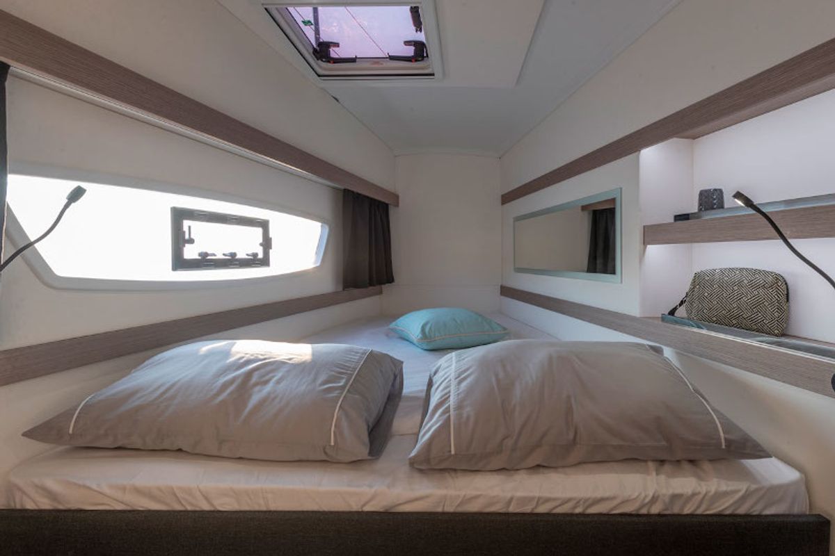 Cabin on My Way, a Fountaine Pajot Isla 40 catamaran at Taranto, Italy
