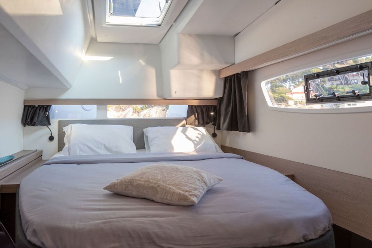 Cabin on My Way, a Fountaine Pajot Isla 40 catamaran at Taranto, Italy