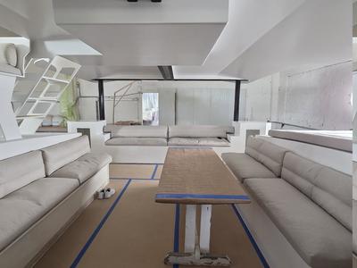 Salon of No Name, a Armor Boats Solitaire 1740 catamaran at Athens, Greece