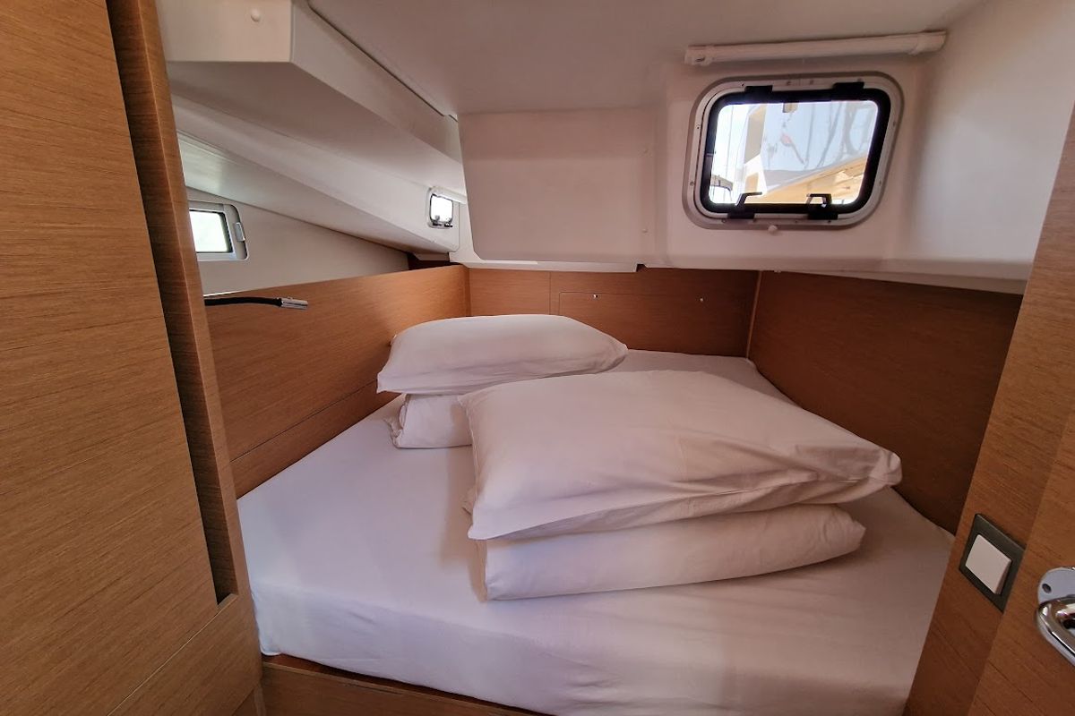 Cabin on Vela, a Jeanneau Sun Odyssey 440 sailboat at Grad Biograd na Moru, Croatia