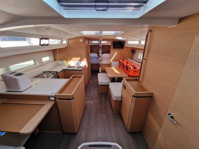 Salon of Vela, a Jeanneau Sun Odyssey 440 sailboat at Grad Biograd na Moru, Croatia