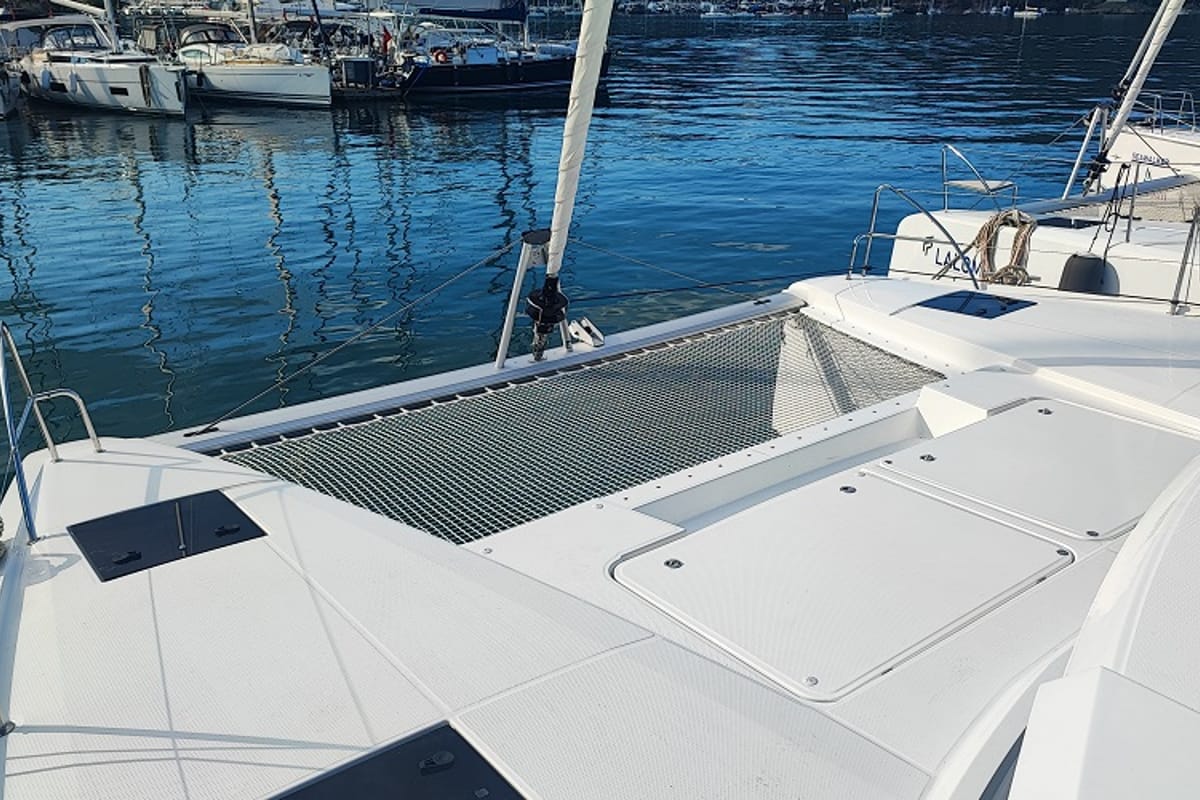 Reina, a Fountaine Pajot Astrea 42 catamaran at Fethiye, Turkey