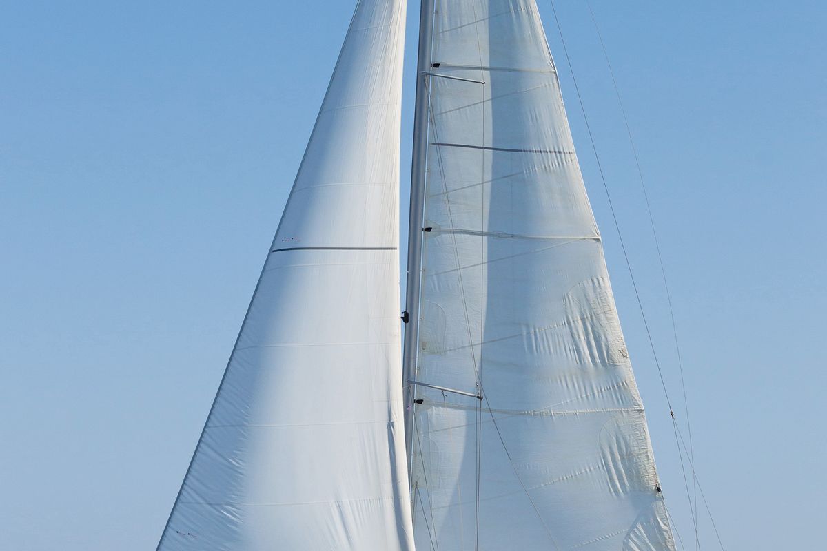 Exterior view of Butterfly, a Beneteau Oceanis 45 sailboat at Kos, Greece