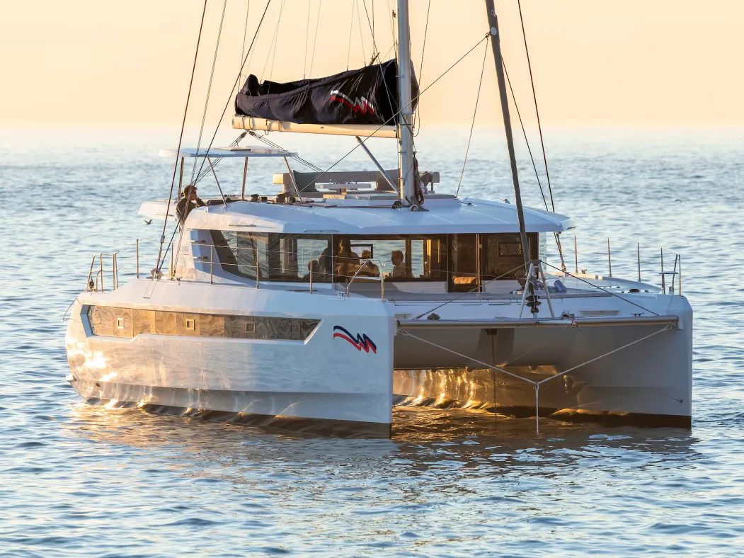 Exterior view of Moorings 5200 Exclusive Plus, a Leopard 52 catamaran at Marigot, France