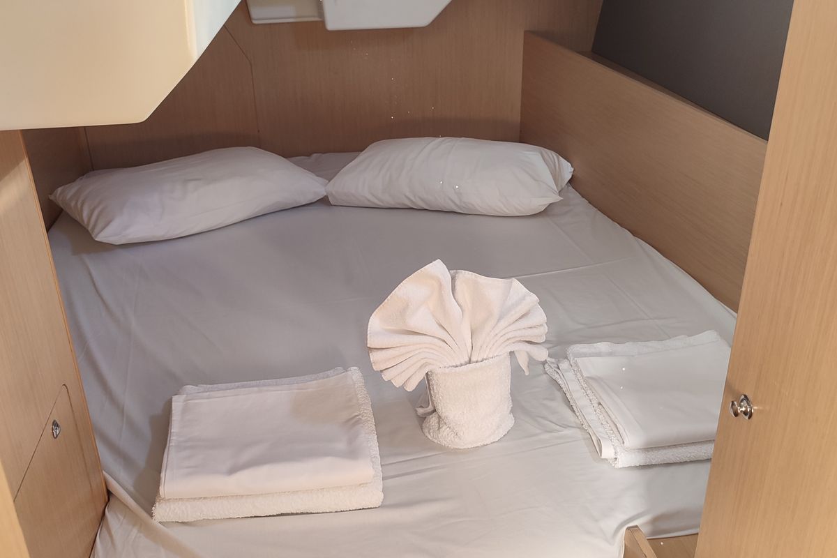 Cabin on Zografia, a Beneteau Oceanis 38 sailboat at Municipal Unit of Lefkada, Greece