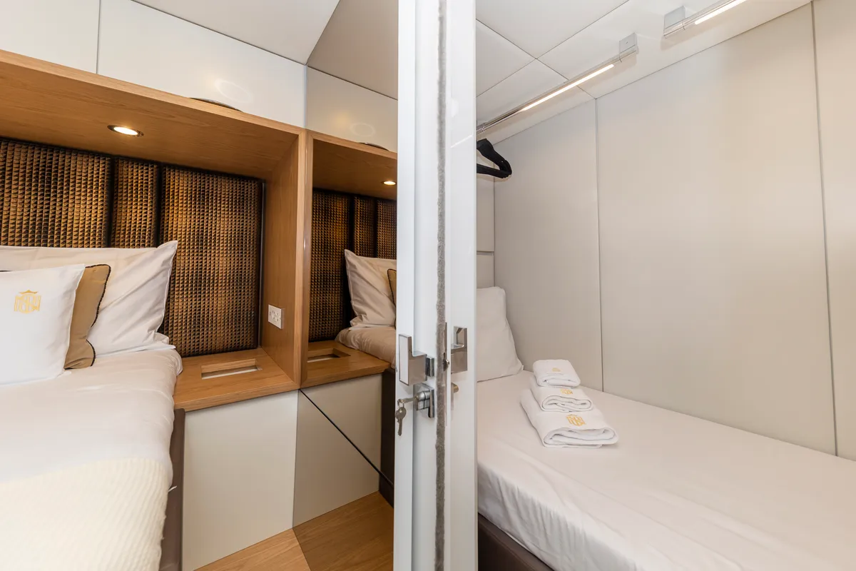 Cabin on Sinata, a Sunreef Yachts Sunreef 60 catamaran at Općina Rogoznica, Croatia