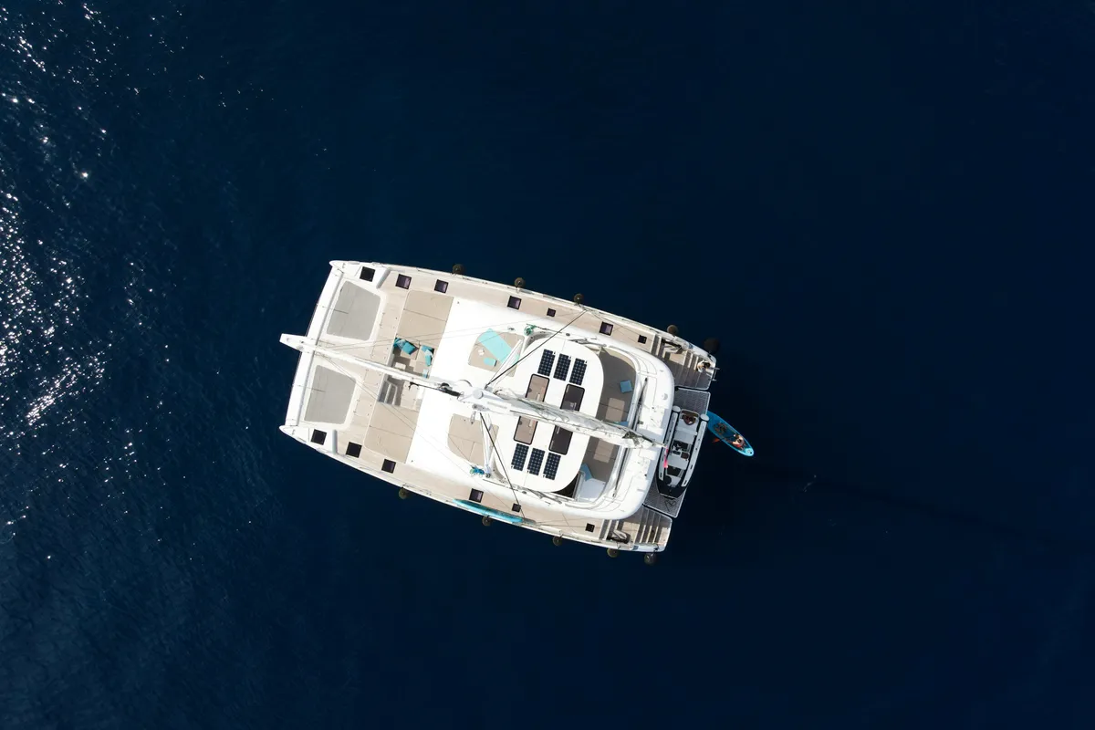 Exterior view of Sinata, a Sunreef Yachts Sunreef 60 catamaran at Općina Rogoznica, Croatia