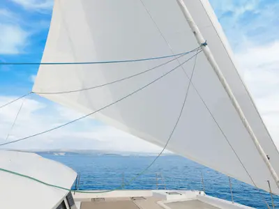 Deck of Sinata, a Sunreef Yachts Sunreef 60 catamaran at Općina Rogoznica, Croatia