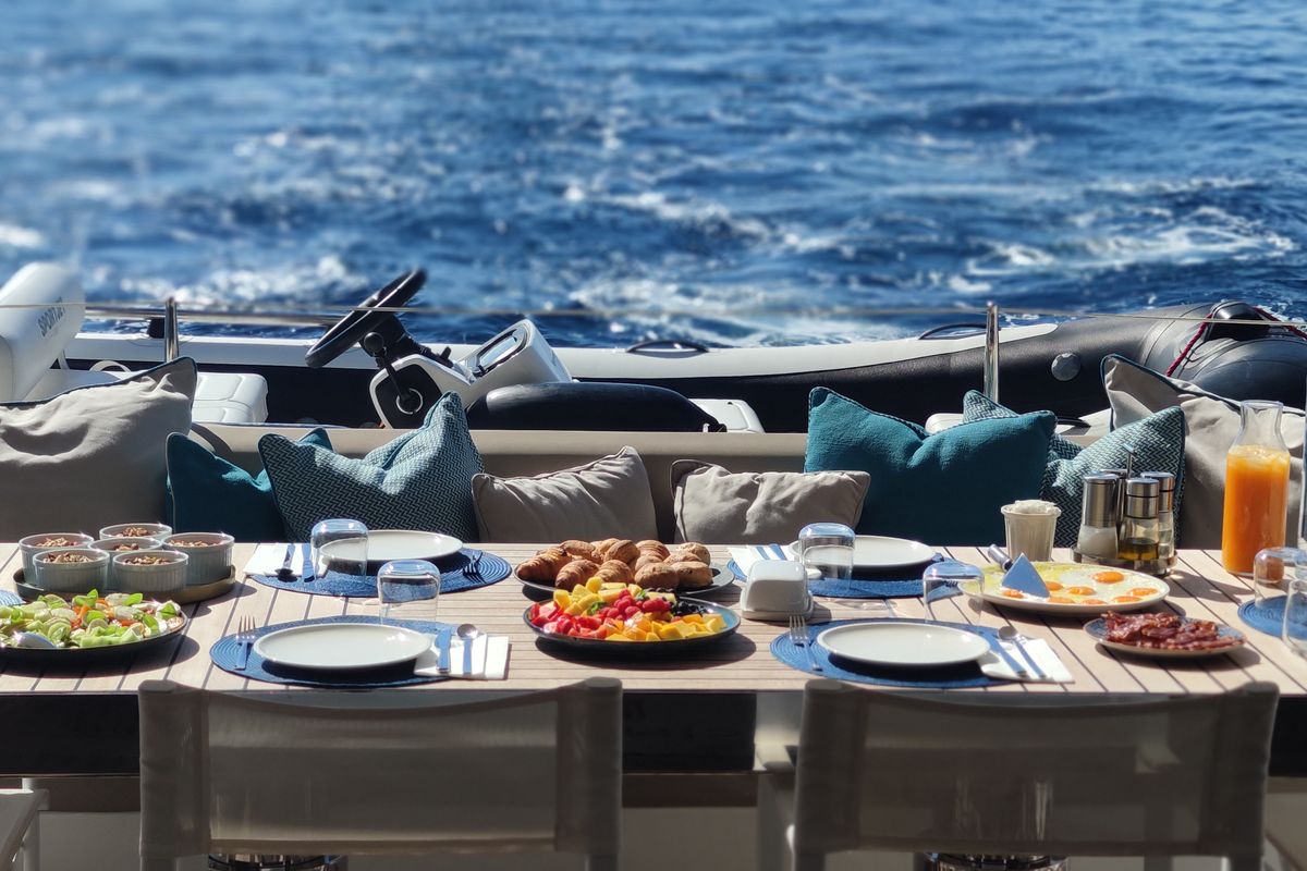 Deck of Sinata, a Sunreef Yachts Sunreef 60 catamaran at Općina Rogoznica, Croatia