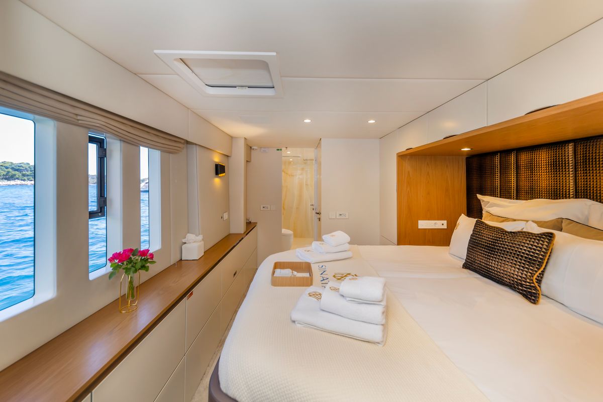 Cabin on Sinata, a Sunreef Yachts Sunreef 60 catamaran at Općina Rogoznica, Croatia